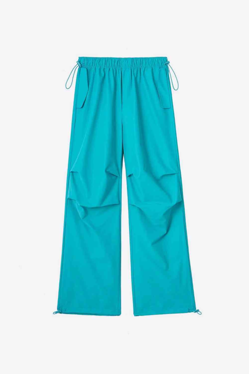 Drawstring Waist Pants with Pockets